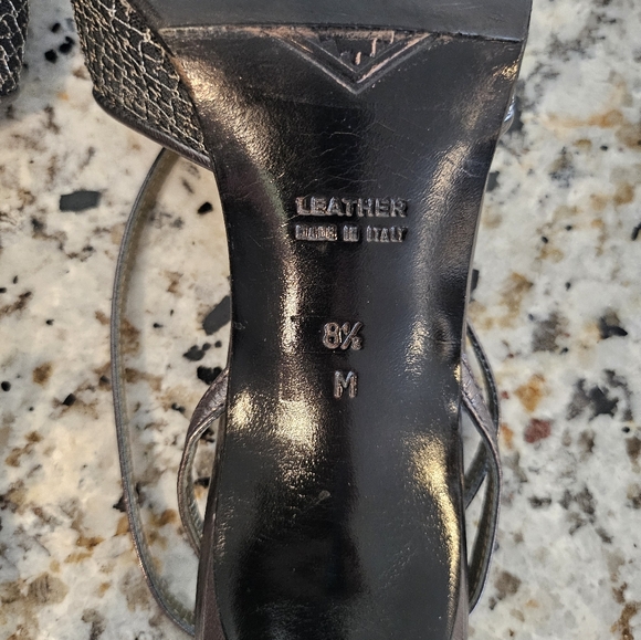 Vintage Yves Saint Laurent Metallic Mesh Heels - Picture 7 of 9